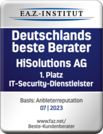 Deutschlands beste Berater: 1. Platz der IT-Security Dienstleister des FAZ-Instituts