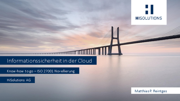 Vortragsfolien: Informationssicherheit in der Cloud