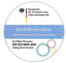 Zertifikat ISO 27001 auf der Basis von IT-Grundschutz Bundesamt für Sicherheit und Informationstechnik